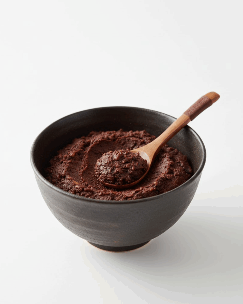 Bowl of fermented miso paste highlighting its use as an unusual cocktail ingredient for savory drinks.