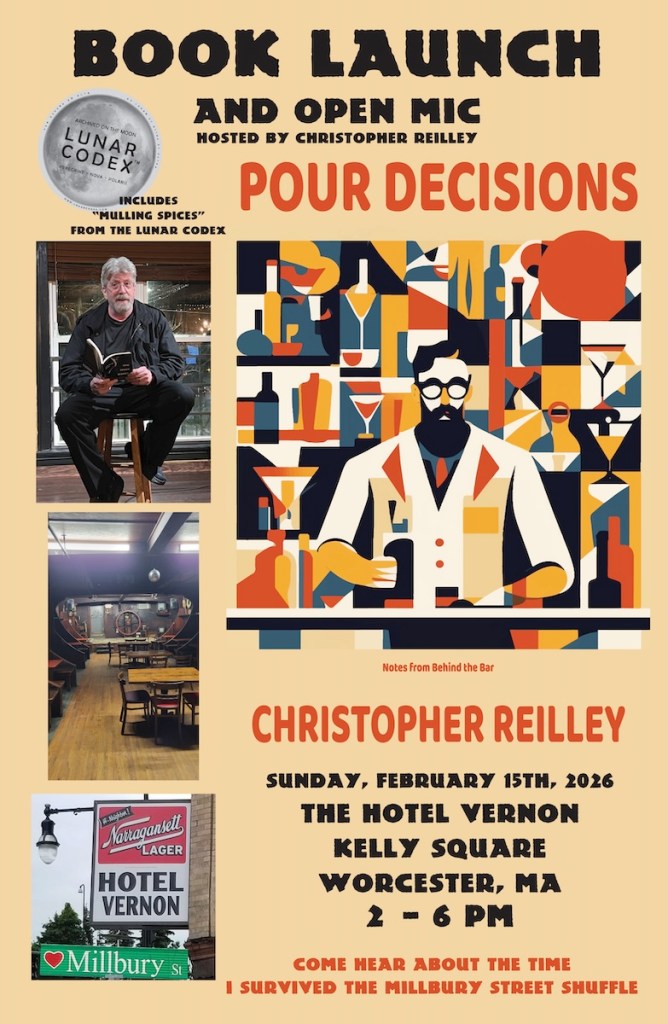 Bartender Poetry Book Captures Life Behind the Bar Launch Poster